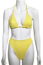 Yellow Triangle Bikini Top and Bottoms